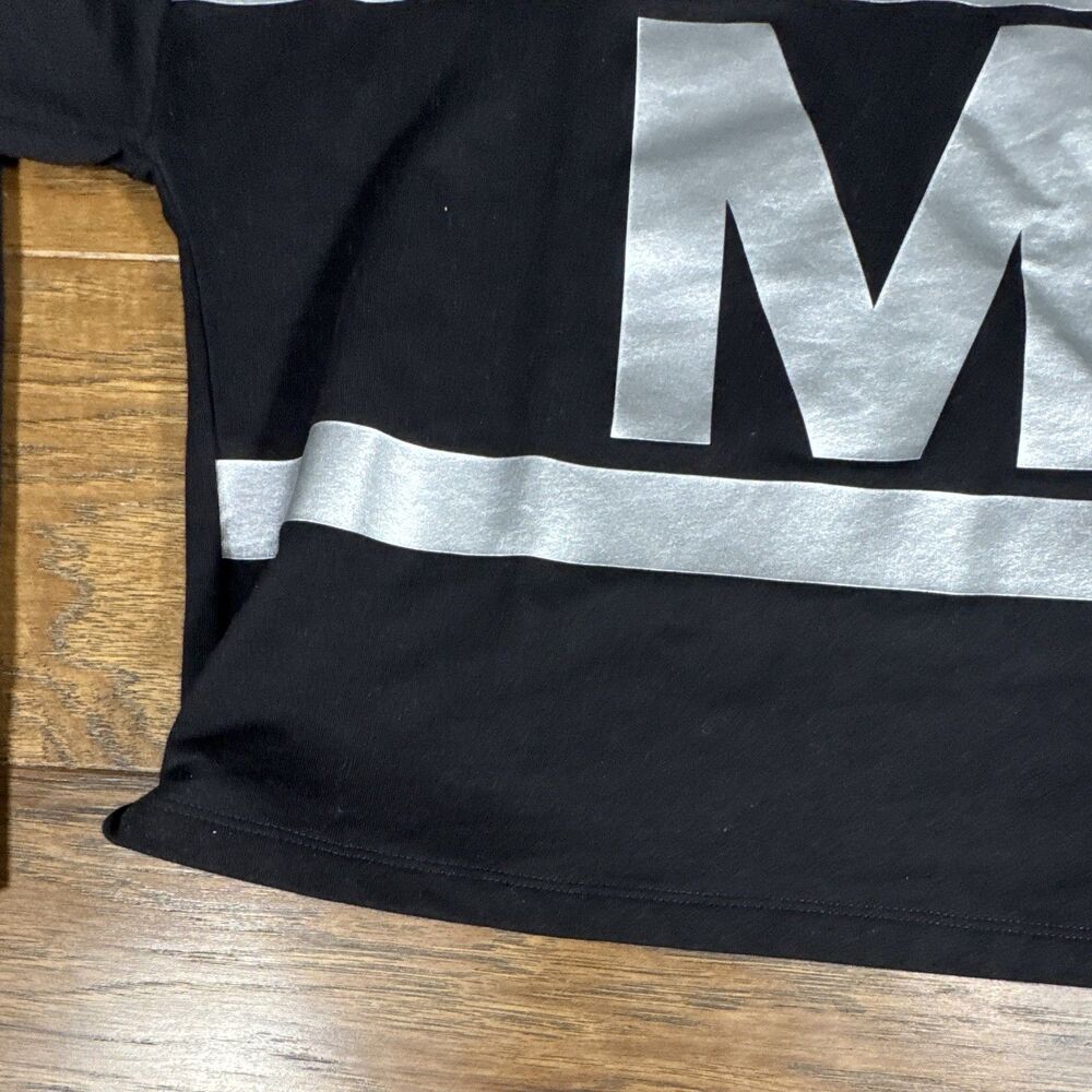 Michael Michael Kors Women's Crewneck Fleece Sweatshirt Silver MK Logo Black M - Picture 7 of 12